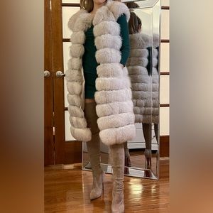 Genuine arctic fox fur vest.